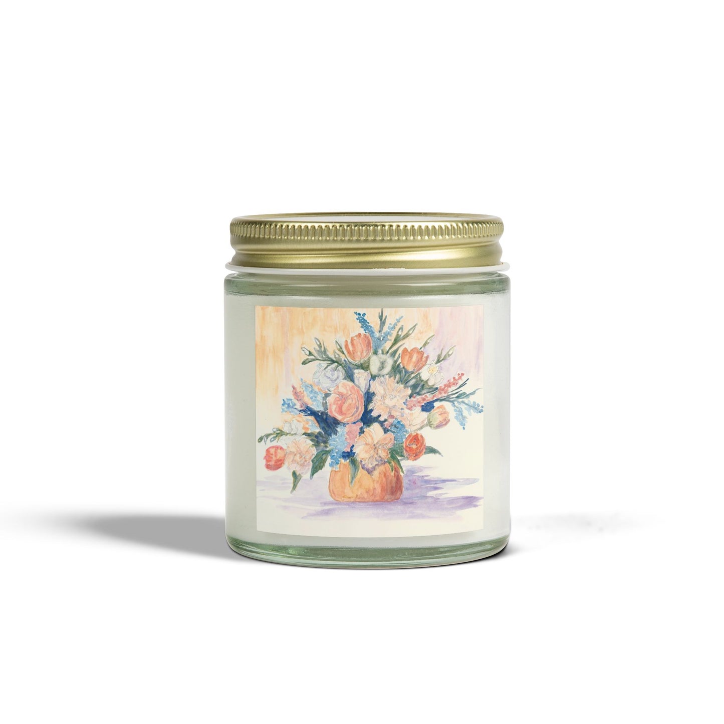 Floral Scented Candles - Coconut Apricot Wax (4oz, 9oz) | Perfect for Home Decor & Gifting