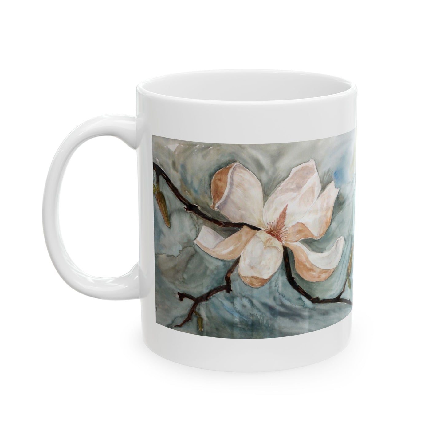 Elegant Watercolor Flower Ceramic Mug - Perfect Gift for Floral Lovers